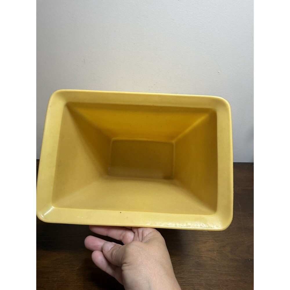 Vtg Rubbermaid Bathroom Waste Trash Can Harvest Gold Daisies 2952 5 MCM 70’s - Picture 6 of 11